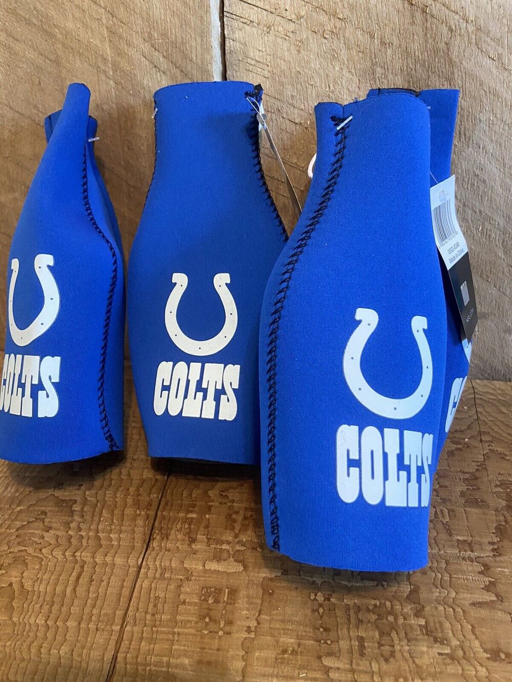 INIDIANAPOLIS COLTS Bottle Koozie Beer Zip Licensed NFL Lot of 4